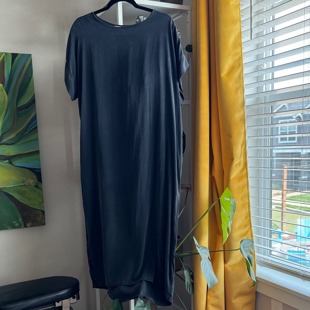 Elizabeth Suzann Georgia Dress Midi Black Silk